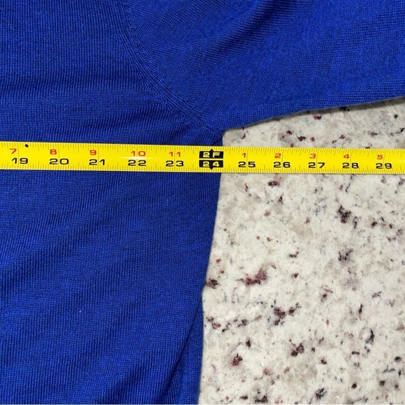 Hart Schaffner Marx Extra Fine Merino Wool size XL Vneck Sweater Royal Blue Men - Picture 6 of 7